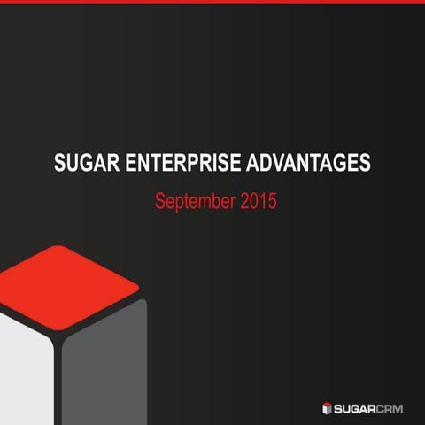 SugarCRM Enterprise Edition Advantages