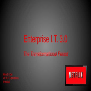 Enterprise IT 3.0 - The Transformational Period