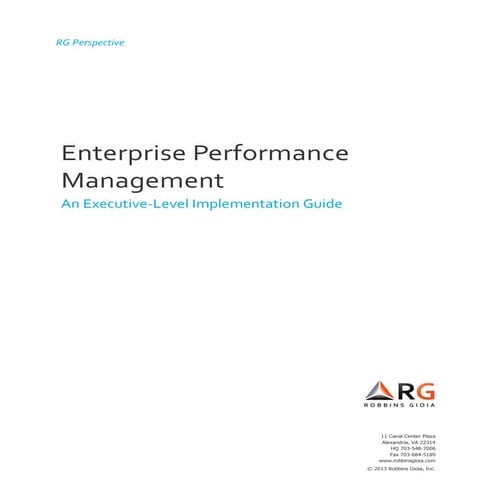 Enterprise performance-management