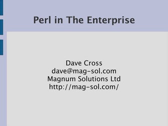 Enterprise Perl