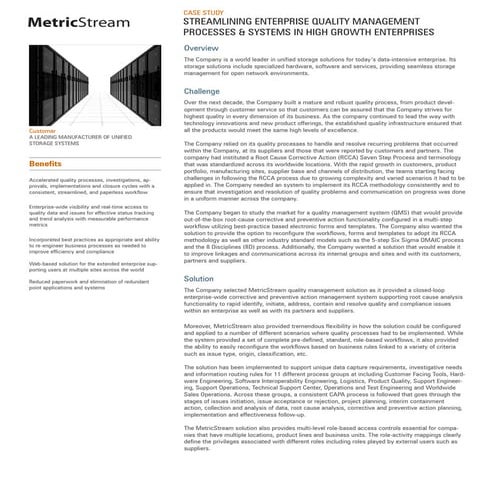 Quality Management System  