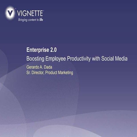Enterprise 2.0: Boosting Employee Productivity With Social Media