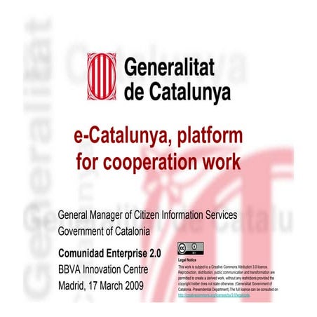 e-Catalunya, platform for cooperation work
