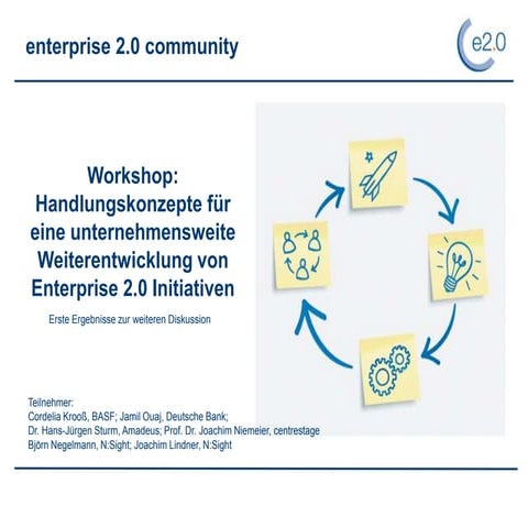 Enterprise 2.0 community webcast   weiterentwicklung erfolgreicher e20 initia...