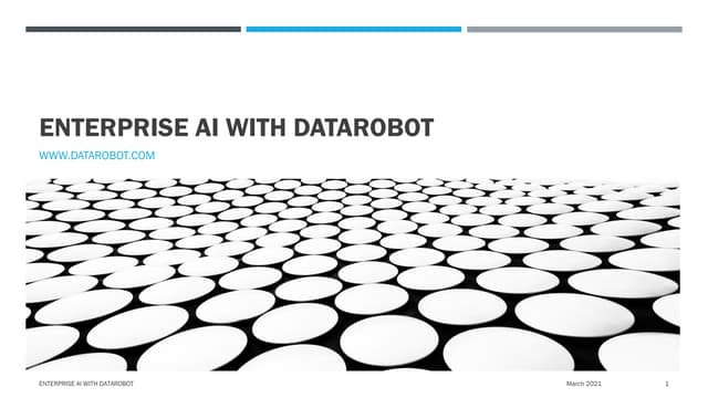 Enterprise AI with DataRobot