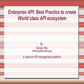 Enterprise API deployment best prac...