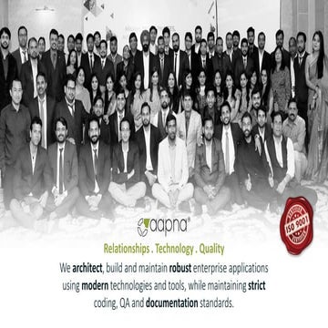 Enterprise Application Development Corporate Presentation - AAPNA Infotech