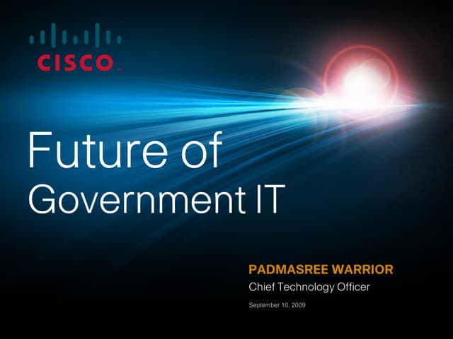 Padmasree Warrior - Enterprise Architecture 2009