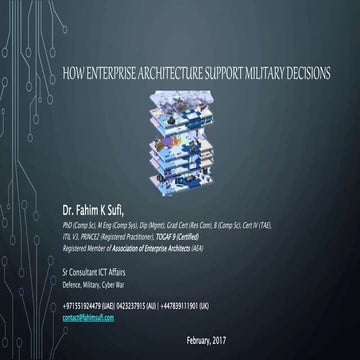 Enterprise architecture supporting decision making process