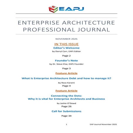 Enterprise Architecture Professional Journal Vol X November 2025.pdf