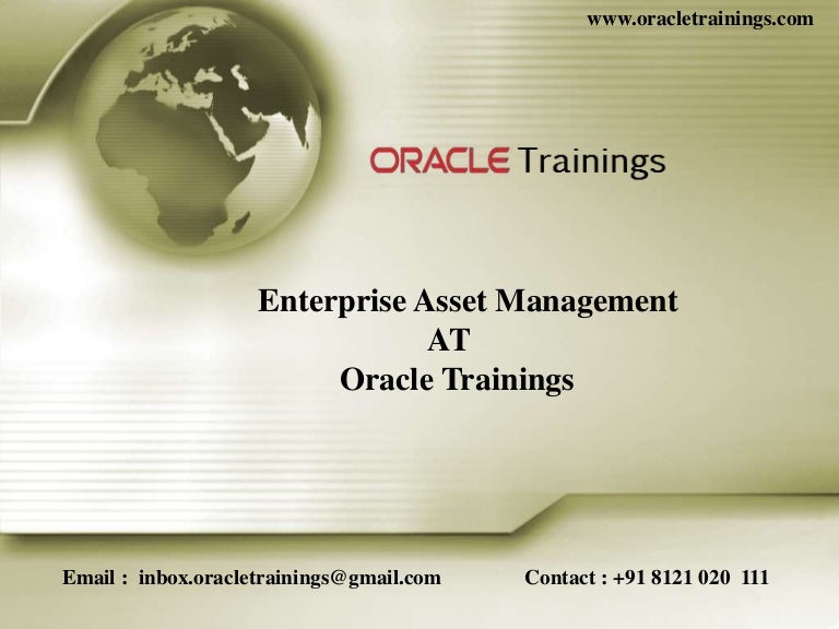 enterprise asset management training EAM training