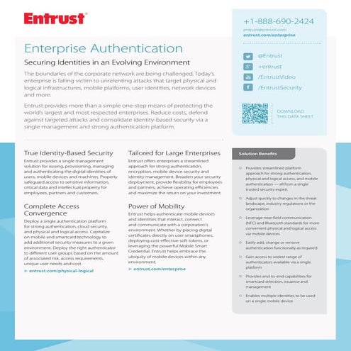 Entrust Enterprise Authentication