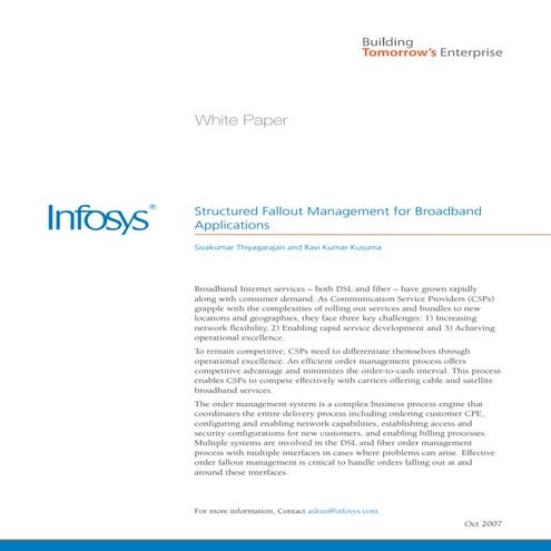 Enterprise Broadband Business Appications