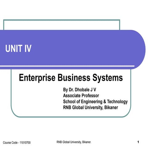 Enterprise business systems
