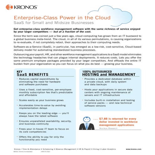 Enterprise Class Power In The Cloud
