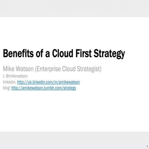 Enterprise Cloud Strategy Framework