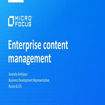 Enterprise content management  (in short)