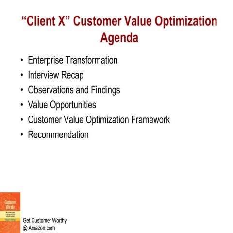 Enterprise customer use case Michael R Hoffman Customer Worthy