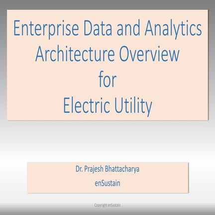 Enterprise Data and Analytics Architecture Overview for Electric Utility