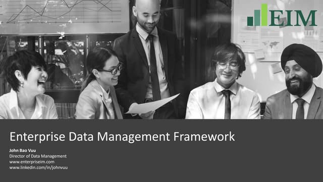 Enterprise Data Management Framework Overview