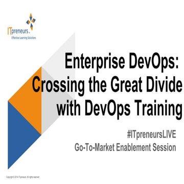 Enterprise DevOps: Crossing the Great Divide with DevOps Training
