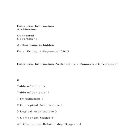 Connected Government Reference Architecture | PDF