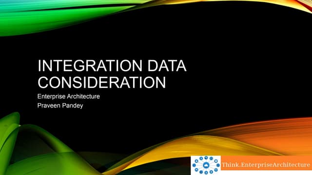 Enterprise integration Data Resource consideration