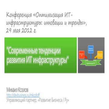 Современные тенденции развития ИТ инфраструктуры