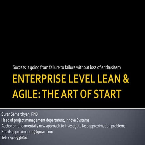 Enterprise Level Agile   The Art Of Start