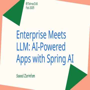 Enterprise Meets LLM: AI-Powered Apps with Spring AI