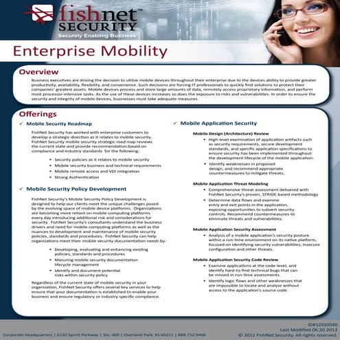 Enterprise Mobile Security