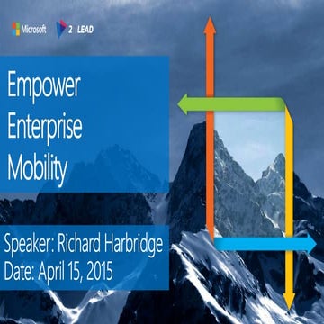 Enterprise Mobility: Microsoft Cloud OS Roadshow