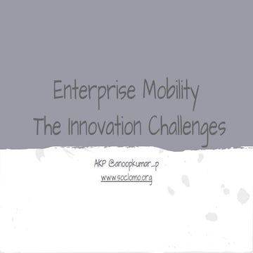 Enterprise mobility forces of innovation