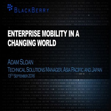 Enterprise mobility in a changing world