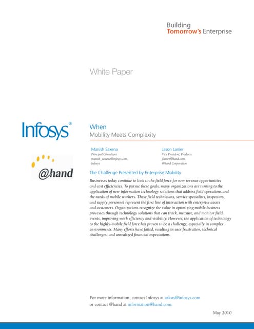 Enterprise mobility solutions & systems