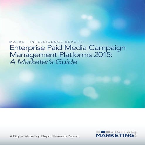 Enterprise Paid Media Campaign Management Platforms 2015: A Marketer's Guide