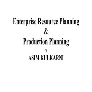 Enterprise resource planning