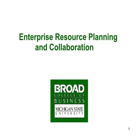 Enterprise resource planning & collaboration