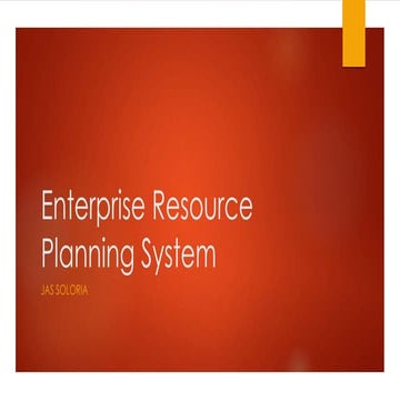 Enterprise resource planning system