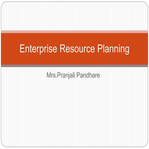 Enterprise resources planning 