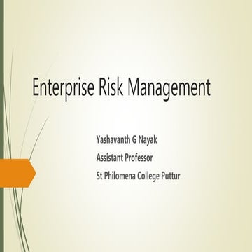 Enterprise risk management-Yashvanth G Nayak