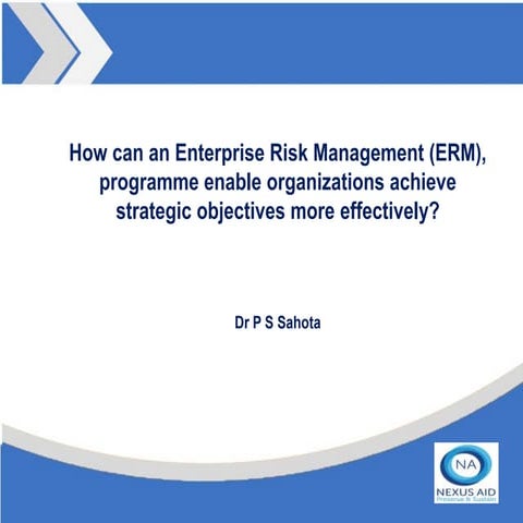 Enterprise Risk Management Erm