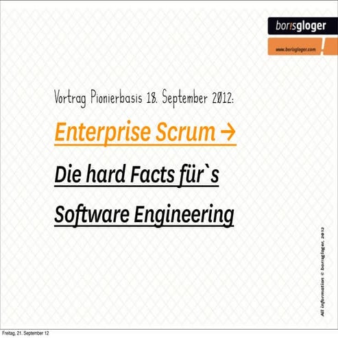 Enterprise Scrum – die Hard-Facts für’s Software Engineering