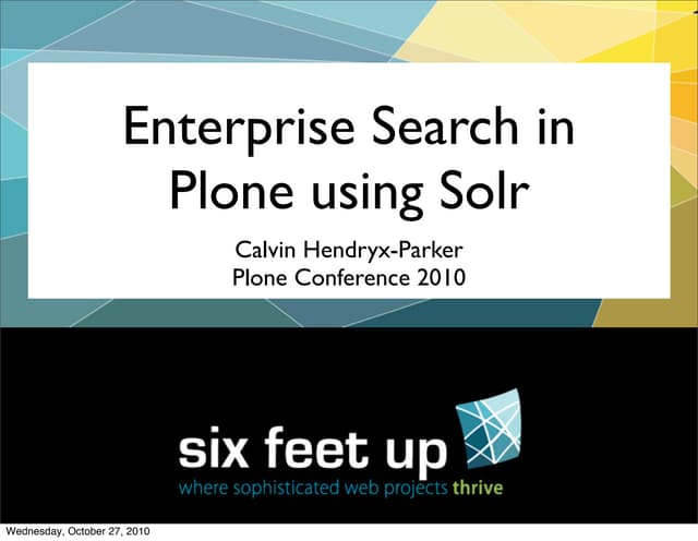 Enterprise search in plone using solr