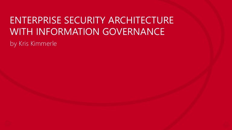enterprise security architecture enterprise security architecture