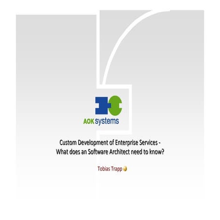 Custom Development of Enterprise Services