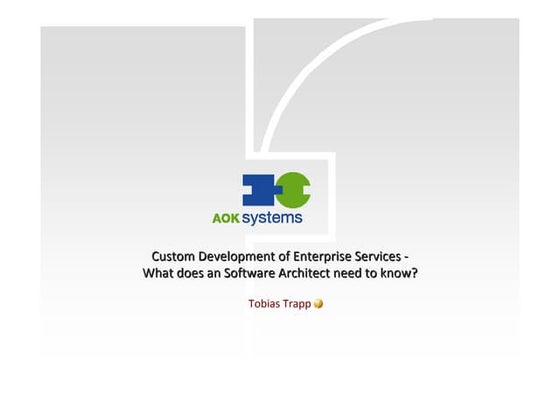 Custom Development of Enterprise Services