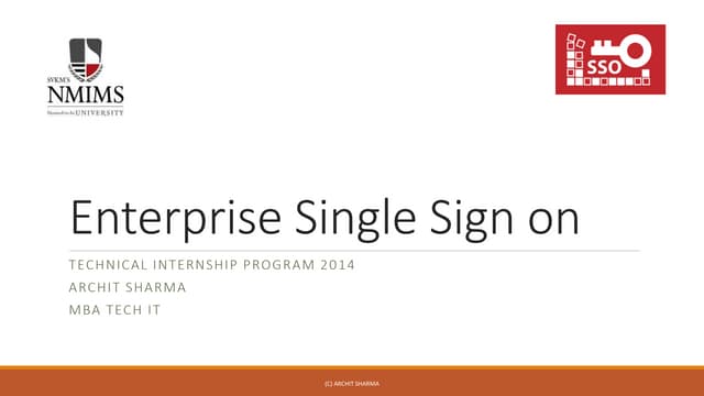 Enterprise single sign on