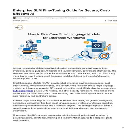 How to Fine-Tune Small Language Models for Enterprise Workflows | PDF