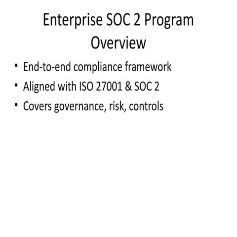 Comprehensive SOC 2 Control Architecture and Audit Lifecycle Explained ...